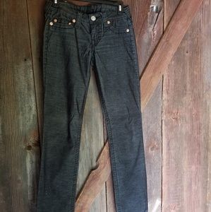 True Religion black corduroy pants